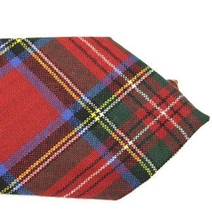 New Wool Tartan Necktie Tie Royal Stewart Red Blue White Green Made in Scotland